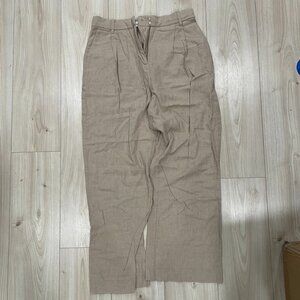 Abercrombie: Linen-Blend Tailored Wide Leg Pant
